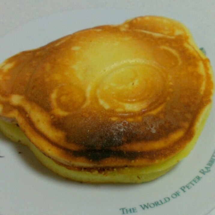 ダイソーのフライパンで☆クマちゃんホットケーキ